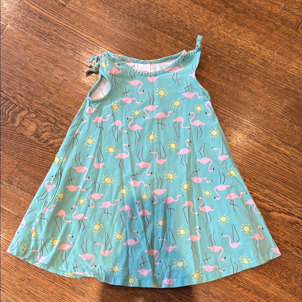 Flamingo Print Sleeveless Dress